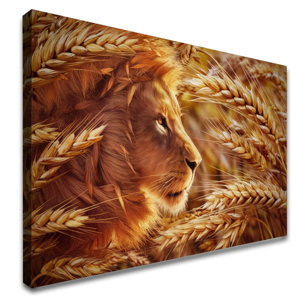 Quadro Leão De Trigo