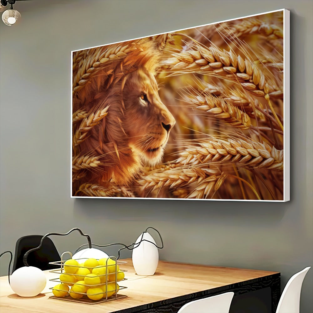Quadro Leão De Trigo