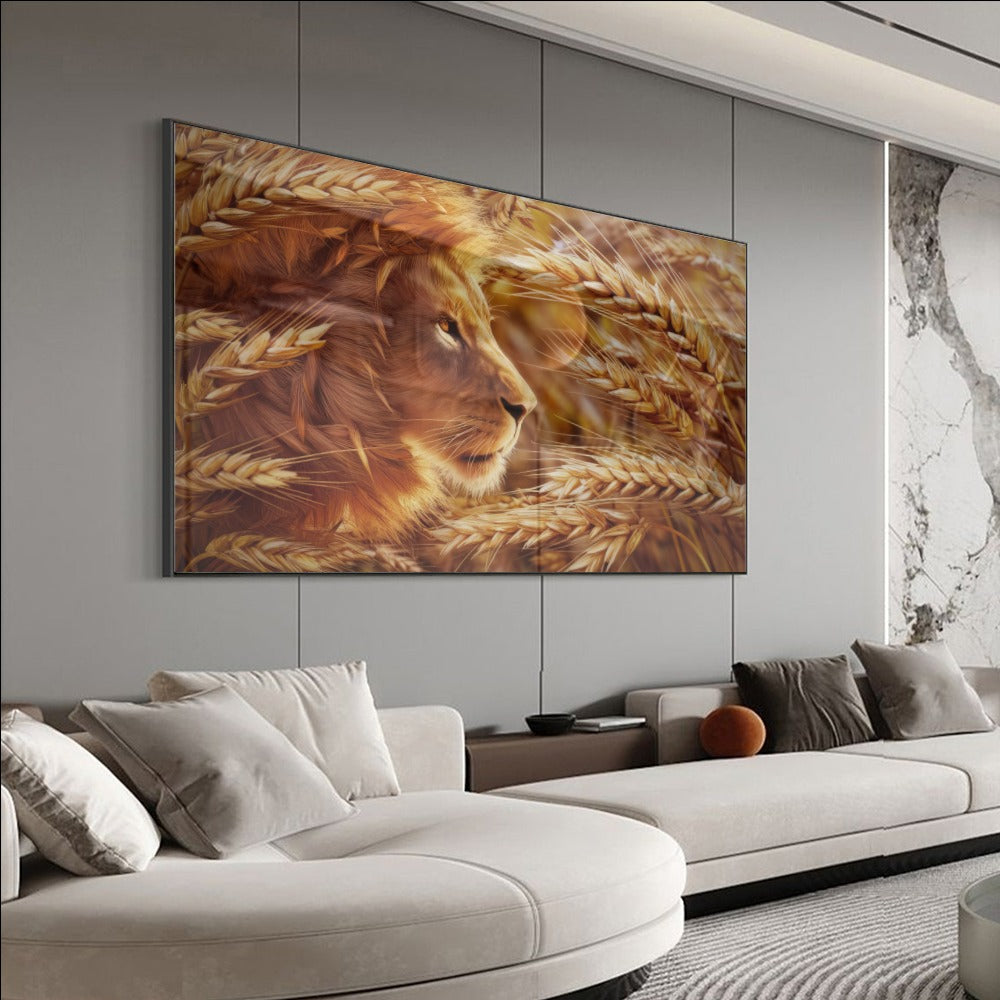 Quadro Leão De Trigo