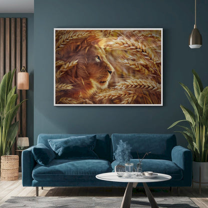 Quadro Leão De Trigo