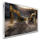 Quadro Duas Dragas Amarelas