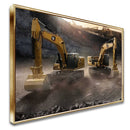 Quadro Duas Dragas Amarelas