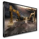 Quadro Duas Dragas Amarelas