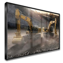 Quadro Duas Dragas Amarelas