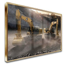 Quadro Duas Dragas Amarelas