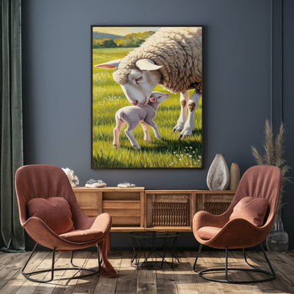 Quadro Ovelha E Filhote