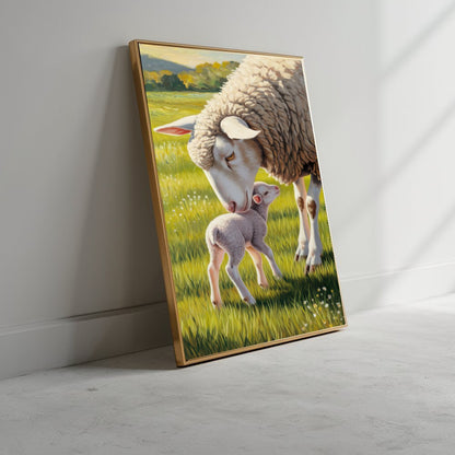 Quadro Ovelha E Filhote