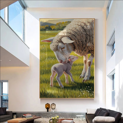 Quadro Ovelha E Filhote