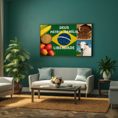 Quadro Deus Pátria Família e Liberdade – Agro Quadros