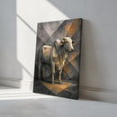 Quadro Boi Arte Estilo Low Poly