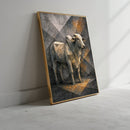 Quadro Boi Arte Estilo Low Poly