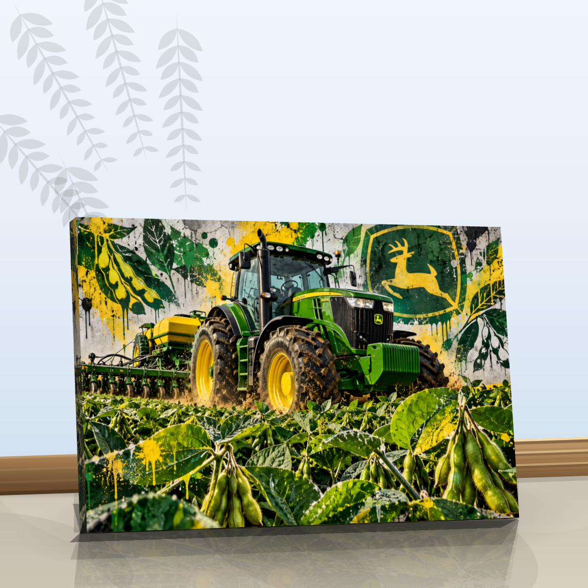 Quadro Trator Jonh Deere Stret Art