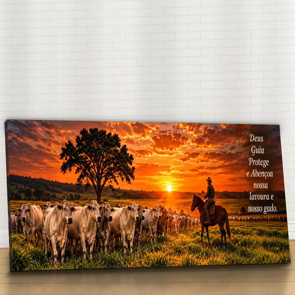 Quadro Sala Pôr do Sol no Curral
