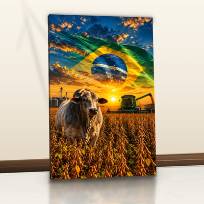 Quadro Sala Agro Brasil Bandeira