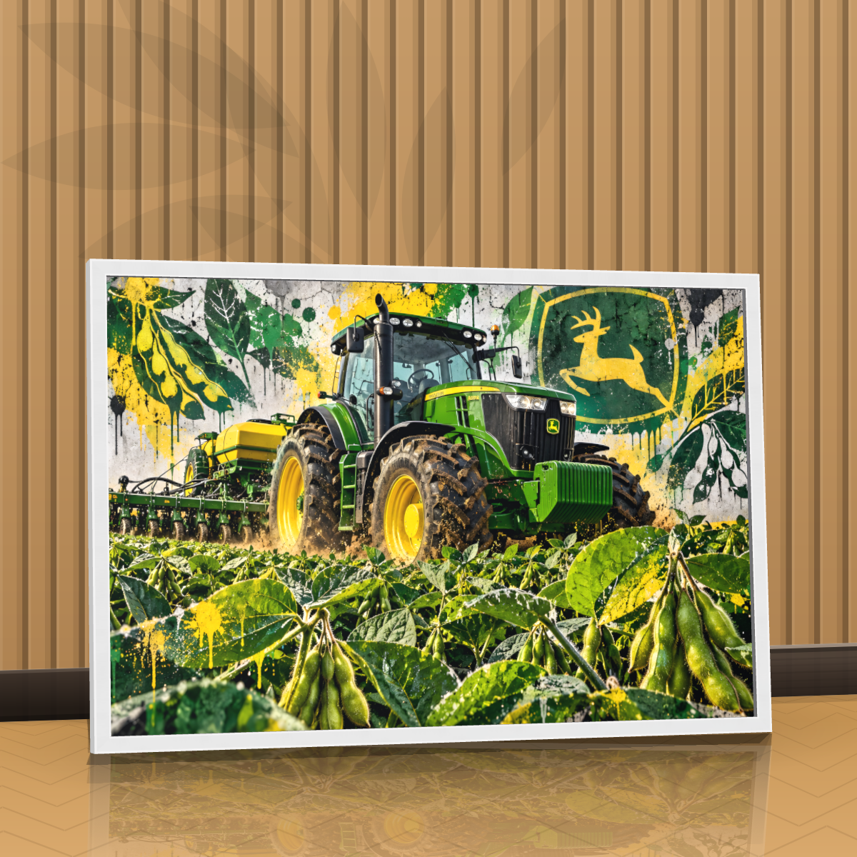 Quadro Trator Jonh Deere Stret Art