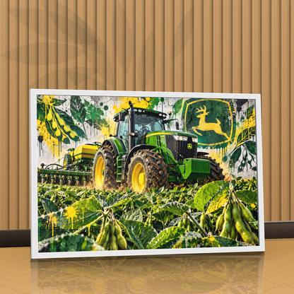 Quadro Trator Jonh Deere Stret Art
