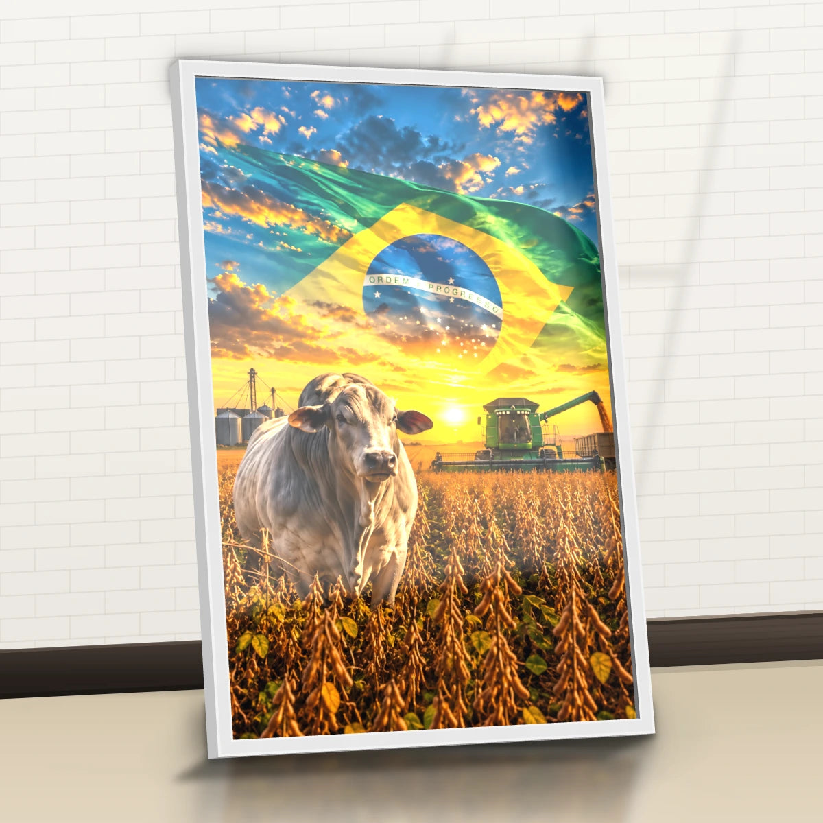 Quadro Sala Agro Brasil Bandeira