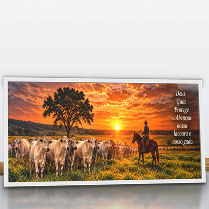 Quadro Sala Pôr do Sol no Curral