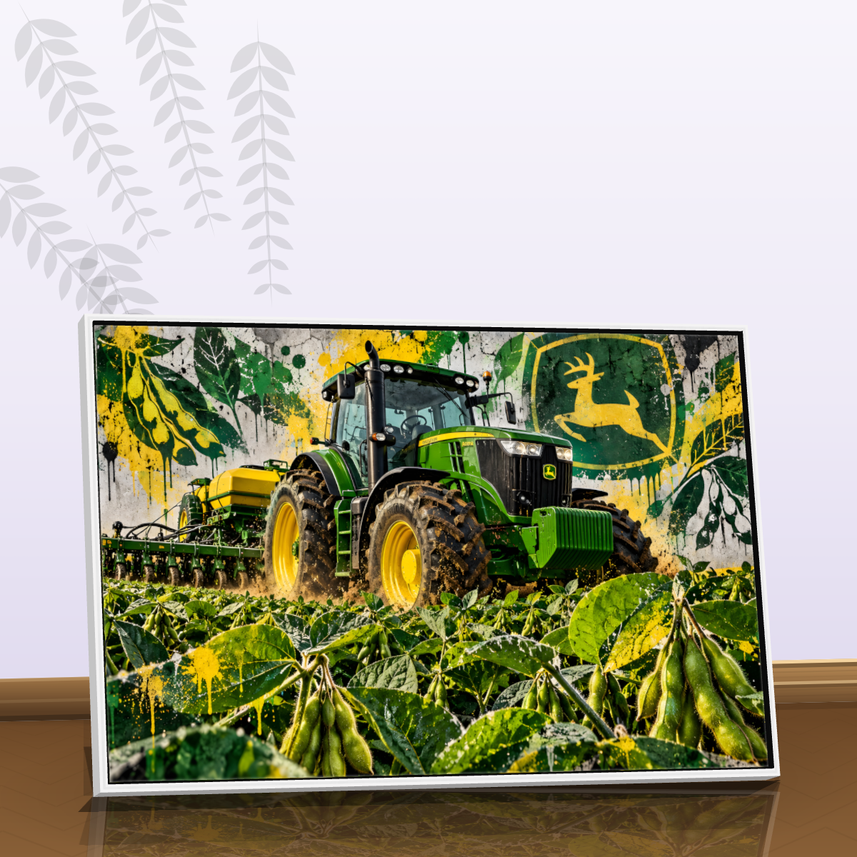 Quadro Trator Jonh Deere Stret Art