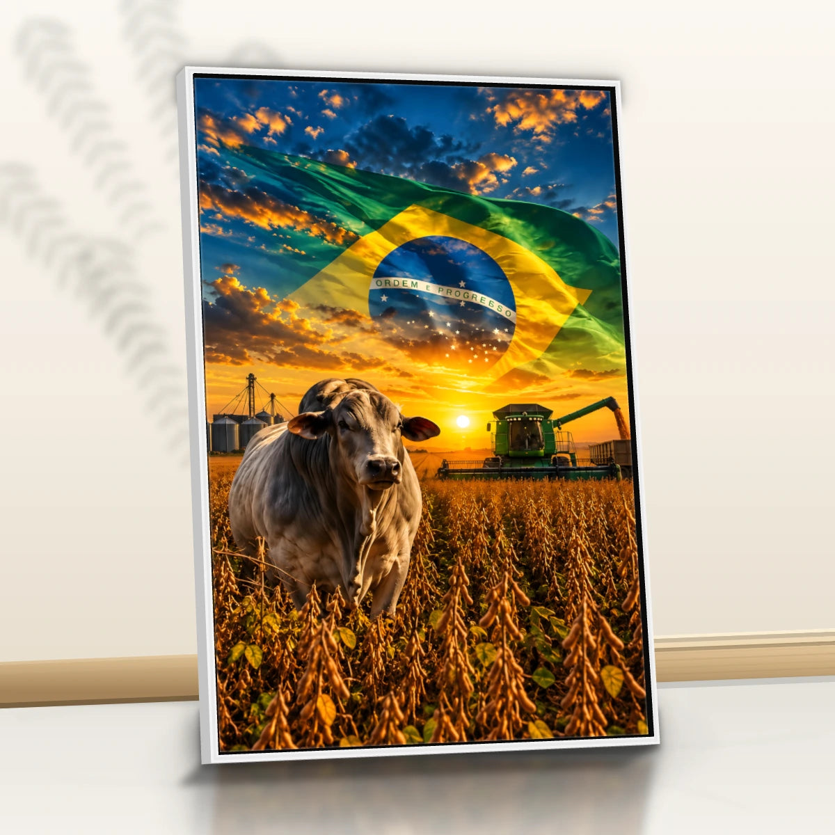 Quadro Sala Agro Brasil Bandeira