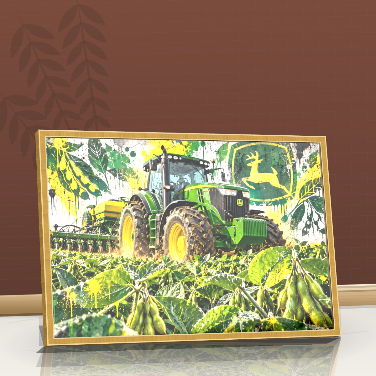 Quadro Trator Jonh Deere Stret Art