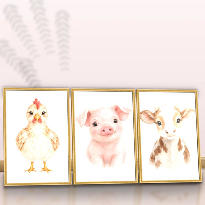 Quadro Trio Cozinha Pintinho Aquarela