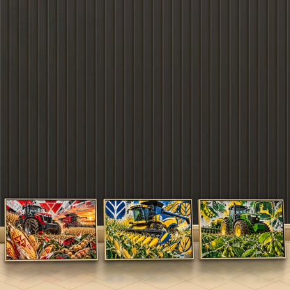 Quadro Trio Cozinha Trator na Lavoura