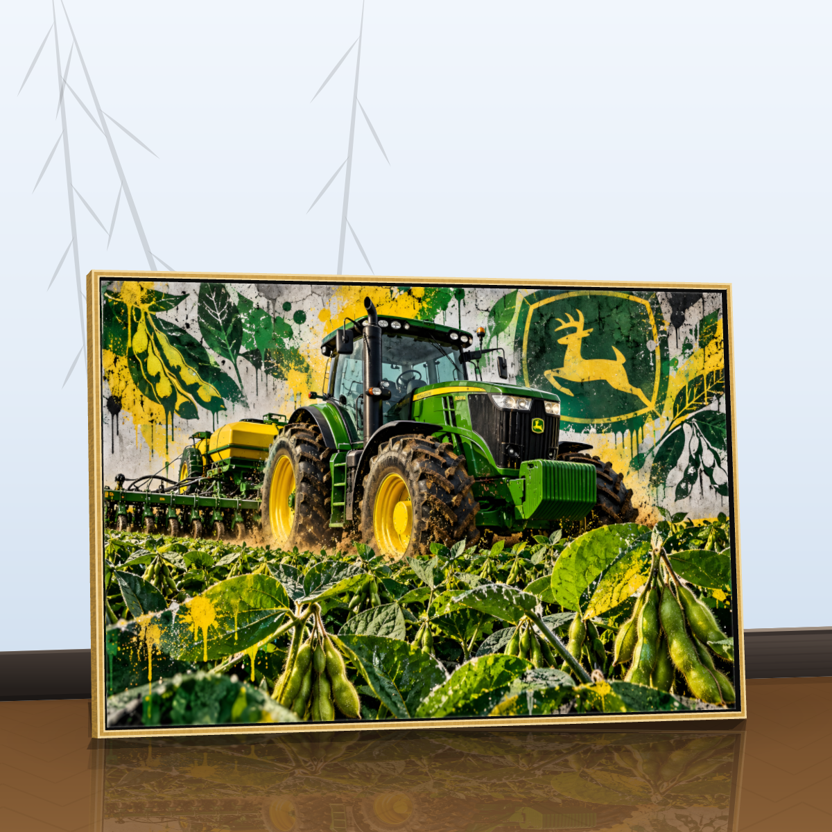 Quadro Trator Jonh Deere Stret Art