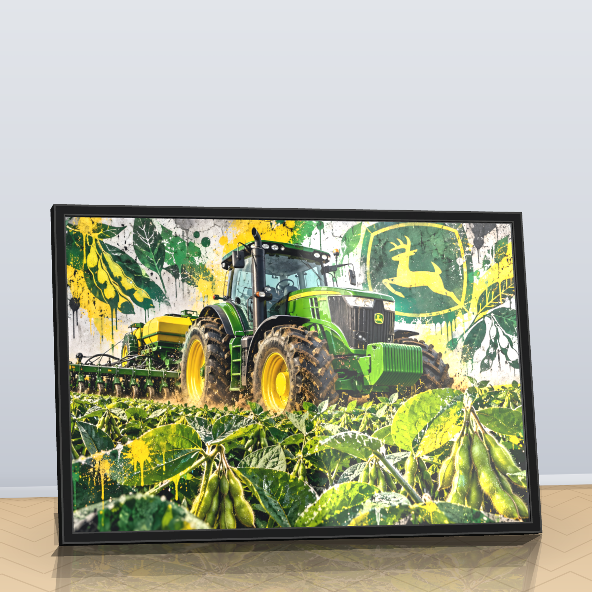 Quadro Trator Jonh Deere Stret Art
