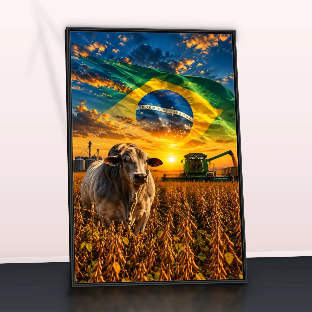 Quadro Sala Agro Brasil Bandeira