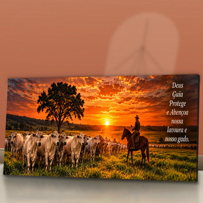 Quadro Sala Pôr do Sol no Curral