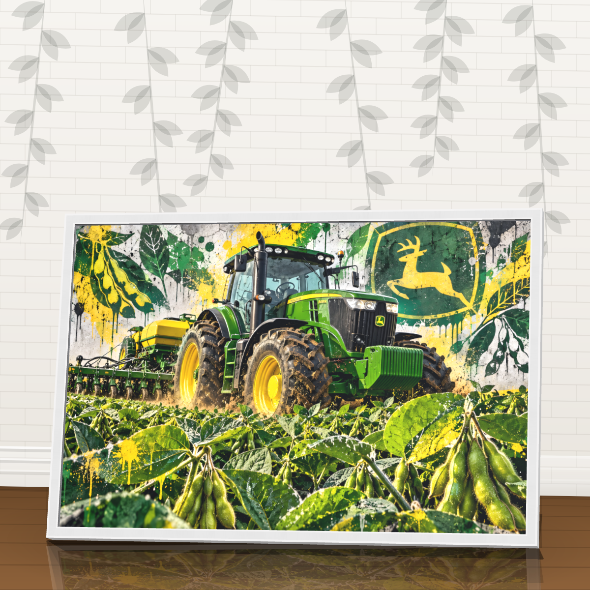 Quadro Trator Jonh Deere Stret Art