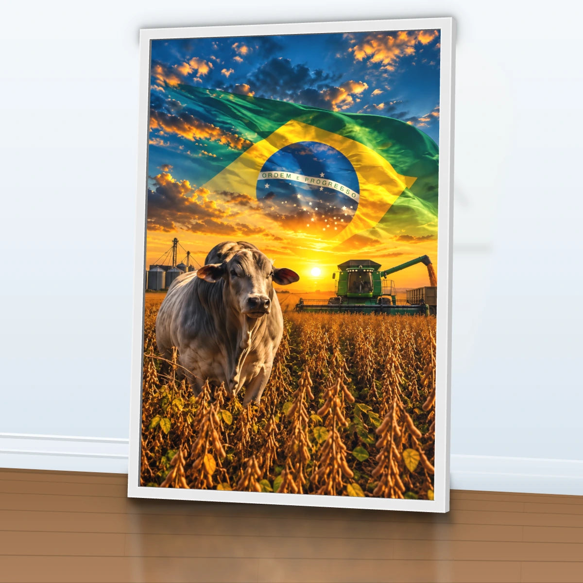 Quadro Sala Agro Brasil Bandeira