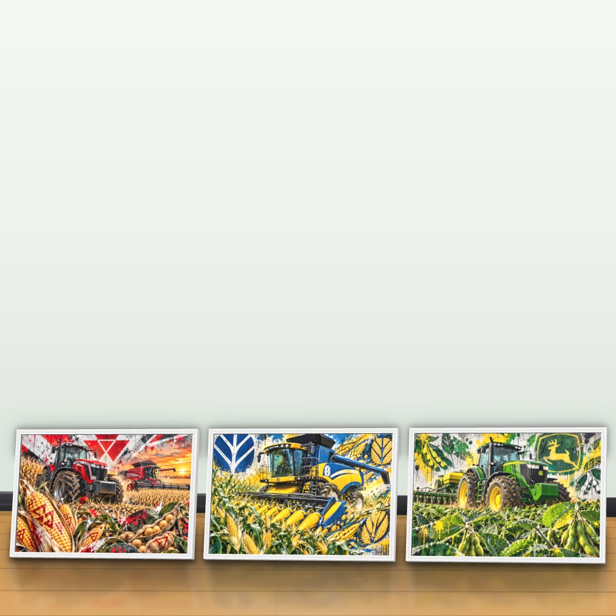 Quadro Trio Cozinha Trator na Lavoura