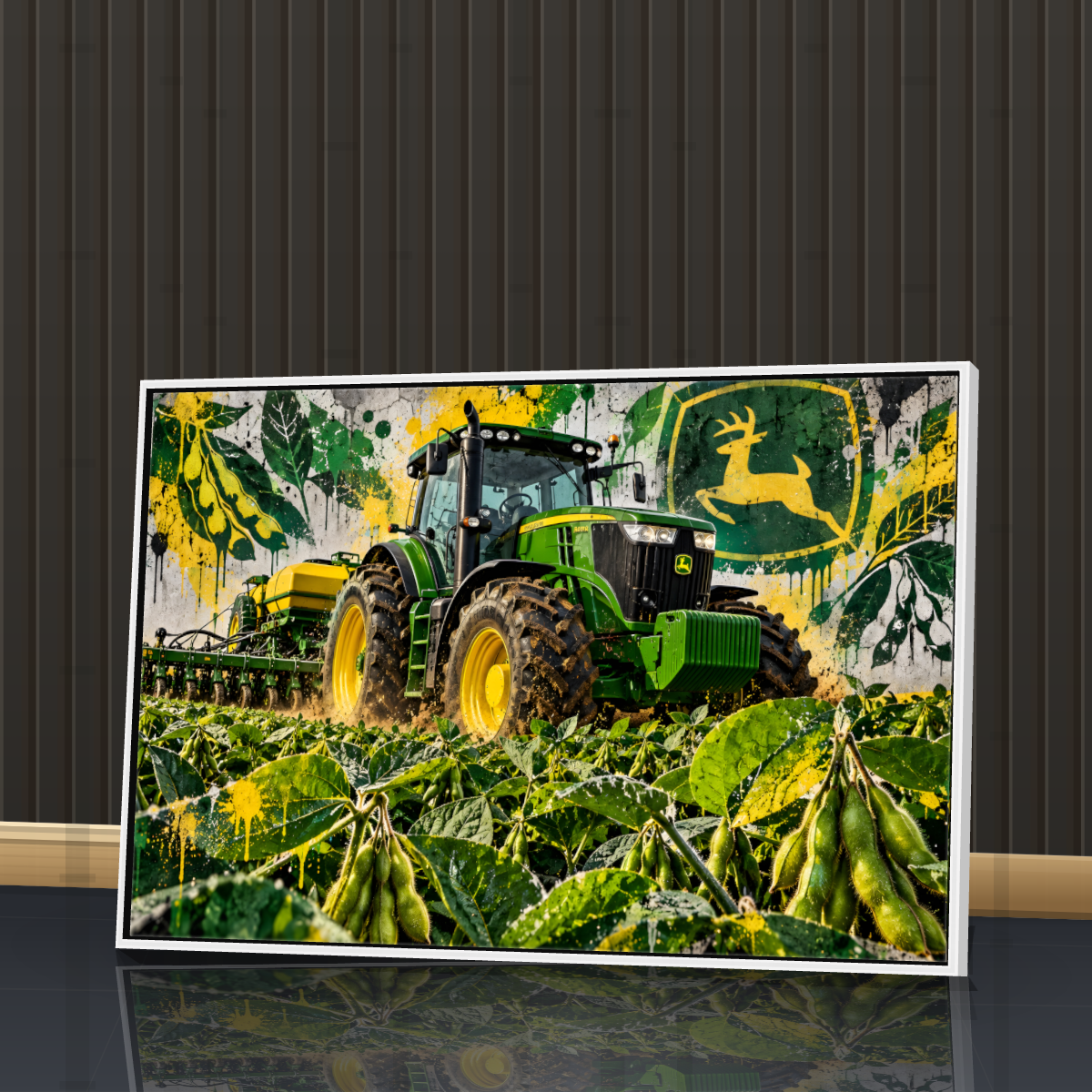 Quadro Trator Jonh Deere Stret Art