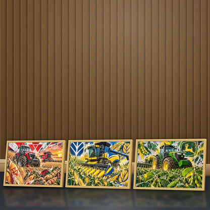 Quadro Trio Cozinha Trator na Lavoura