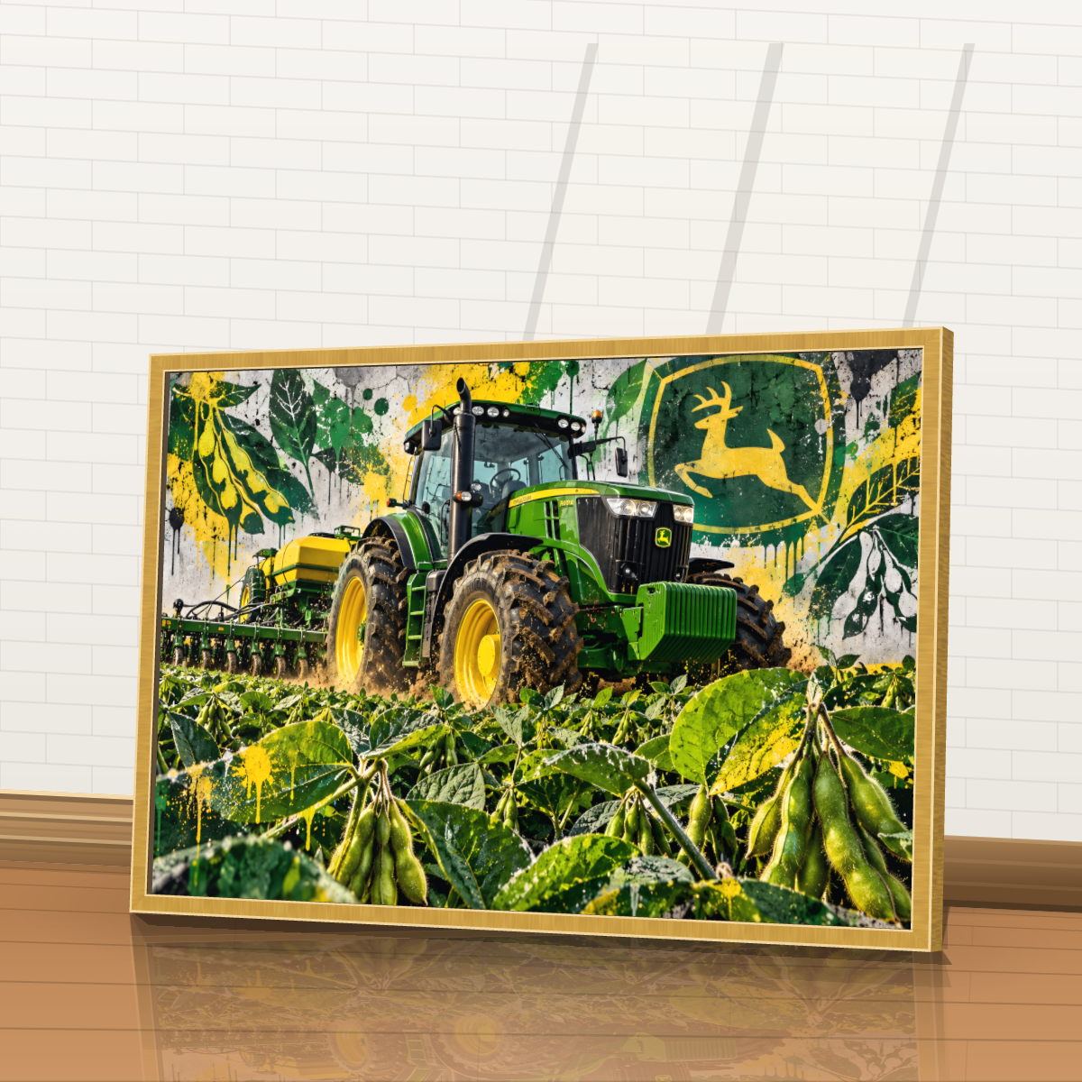 Quadro Trator Jonh Deere Stret Art