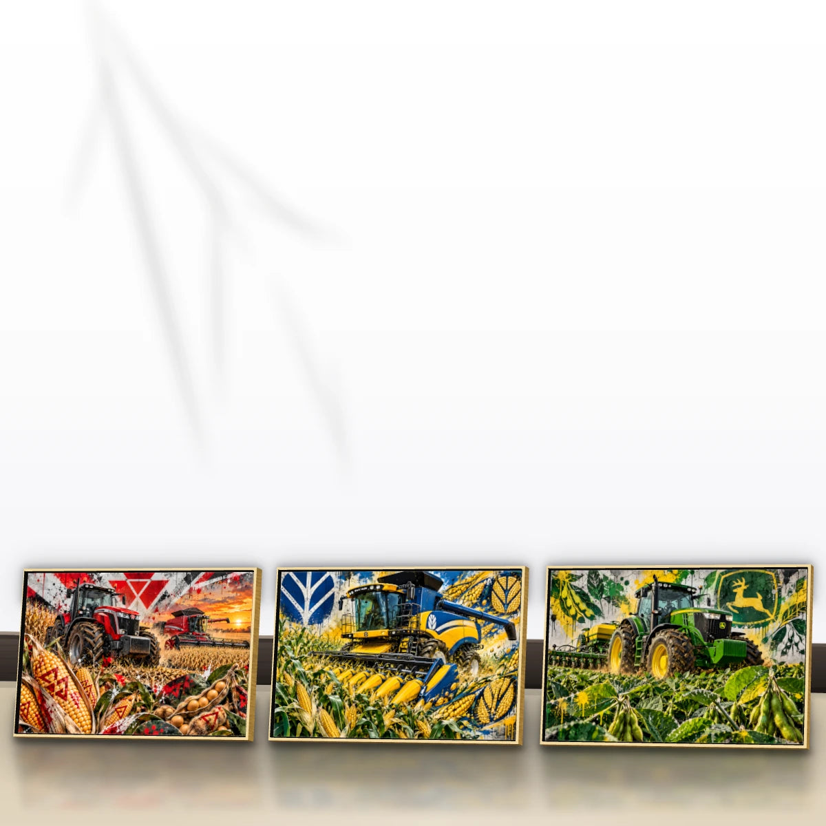 Quadro Trio Cozinha Trator na Lavoura