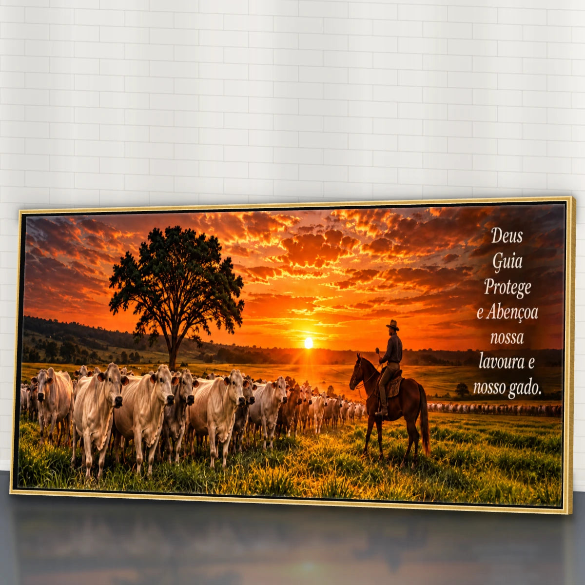 Quadro Sala Pôr do Sol no Curral