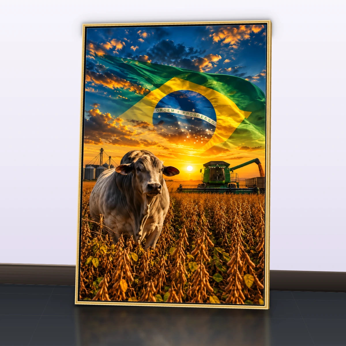 Quadro Sala Agro Brasil Bandeira