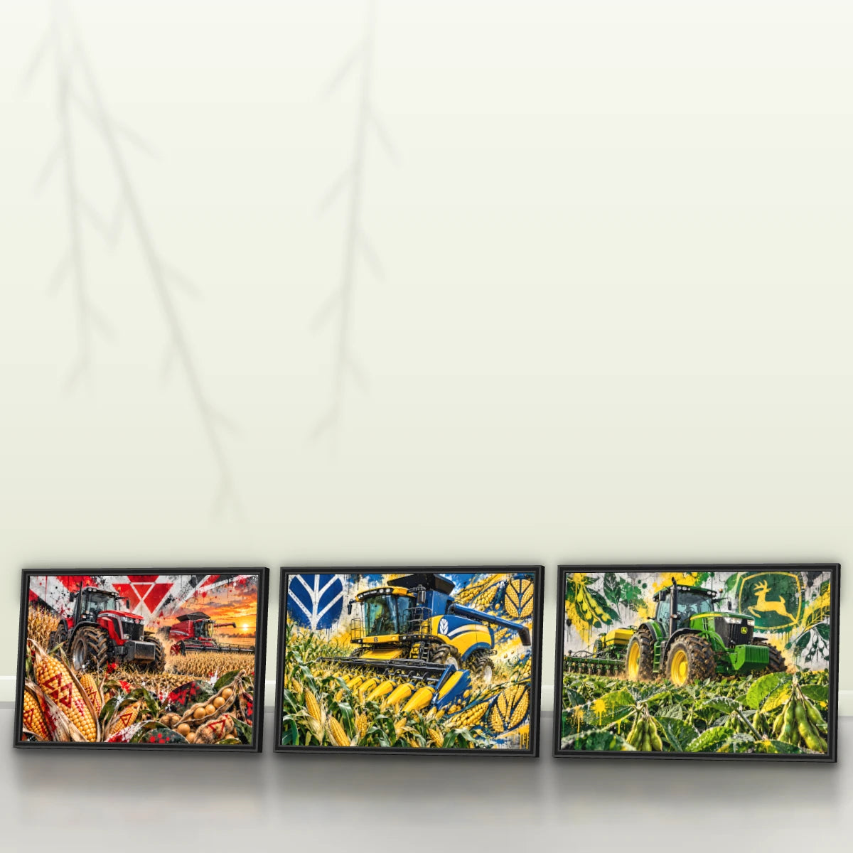 Quadro Trio Cozinha Trator na Lavoura