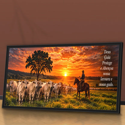 Quadro Sala Pôr do Sol no Curral