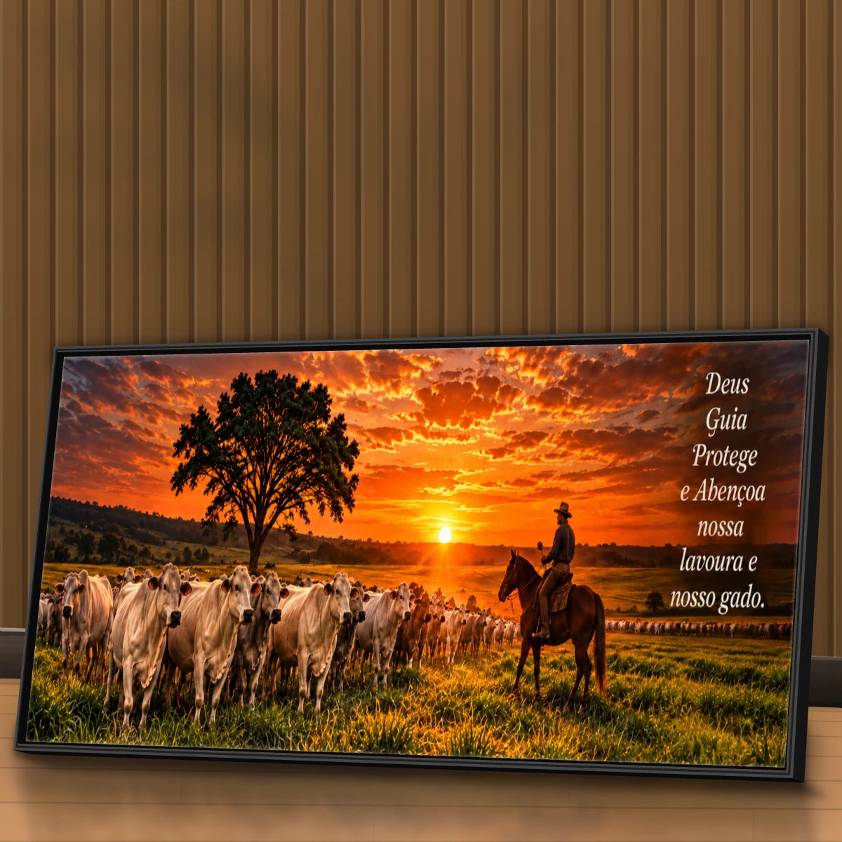 Quadro Sala Pôr do Sol no Curral