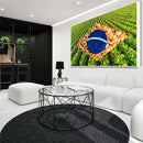 Quadro Bandeira Brasil Agro