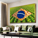 Quadro Bandeira Brasil Agro
